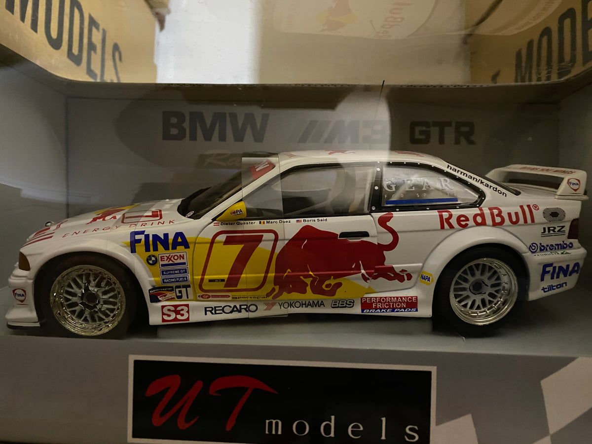 1:18 UT Models BMW Race E36 M3 GTR '97 #7 Quester 'Red Bull'