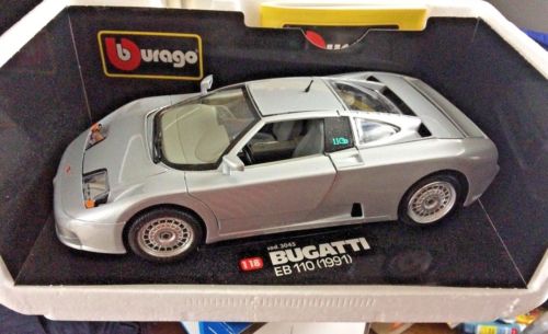 Burago 1:18 Scale Bugatti EB110 RARE ORANGE with Tan Seats Code 3055 New In  Box