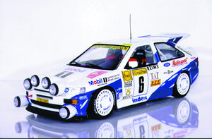 1:18 UT Models Ford Escort RS Cosworth '94 #6 w/ Fox Lamps Monte Carlo Rally Winner 'Mobil'