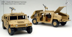 1:18 Exoto ThunderTrac AM General Humvee '95 Military Desert Storm in Battle Sand